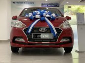 Hyundai Grand i10 sedan MT đỏ nhận xe ngay chỉ với 130tr, hỗ trợ đăng ký Grab, tặng bộ PK cao cấp, hỗ trợ vay trả góp