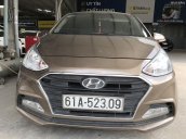 Bán Hyundai Grand i10 sedan 1.2MT màu nâu titan, số sàn, bản đủ, sản xuất 2018