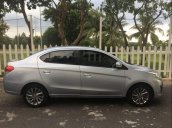 Bán xe Mitsubishi Attrage CVT 2015 nhập Thái Lan, màu xám bạc, đã đi 57.000km