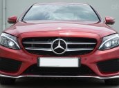 Bán Mercedes C300 AMG đời 2017, màu đỏ, nội thất xám cực đẹp