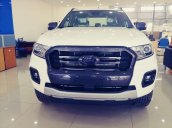 Bán Ford Ranger Wildtrak Bi Turbo đời 2019, màu trắng, nhập khẩu, khuyến mãi 60tr