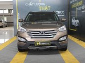 Cần bán Hyundai Santa Fe 2.4AT 4WD 7 chỗ 2015, màu nâu