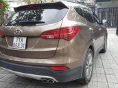 Bán Hyundai Santa Fe 4WD 2.4AT màu nâu, máy xăng, số tự động, bản full, sản xuất 2015/2016, gốc Sài Gòn