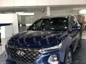 Hyundai Santa Fe dầu cao cấp 2019, màu xanh, giá tốt, giao xe ngay, LH: 0352330999