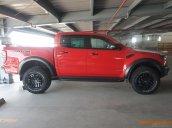 Ford Ranger Raptor 2019 ->20, màu đỏ, cam kết giao trong tháng 10, mua xe tiền mặt 2 ngày giao xe