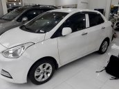 Hãng bán i10 sedan 1.2MT 2019 bản đủ, màu trắng, siêu lướt, giá TL, hỗ trợ góp