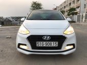 Bán Hyundai Grand i10 sedan 1.2AT màu trắng số tự động sản xuất 2017 biển Sài Gòn