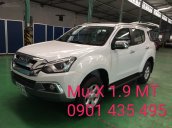 Bán Isuzu Mu-X 2019 máy dầu 1.9, số sàn, KM dầu thơm, bao tay lái, áo trùm xe