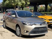 Bán Toyota Vios 2017, màu vàng cát số tự động xe còn mới lắm