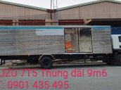 Bán Isuzu 7T4 thùng dài 9m6, KM máy lạnh, 9 phiếu bảo dưỡng, Radio MP3