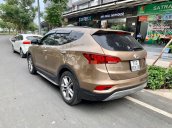 Bán xe Hyundai Santa Fe 2.2AT 4WD đời 2018, màu nâu