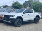 Siêu bán tải Ford Ranger Raptor màu trắng mới 100%, khuyến mãi tặng tiền mặt và phụ kiện, giá rẻ nhất, xe có sẵn, giao xe tại Bình Dương