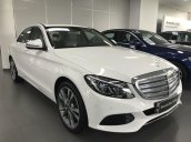 Bán Mercedes-Benz C250 cũ 2018, trắng, nội thất kem, chính hãng