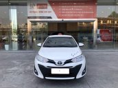 Bán Toyota Vios 1.5E CVT 2019 trắng, lướt 2.575km, HCM