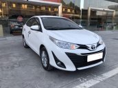 Bán Toyota Vios 1.5E CVT 2019 trắng, lướt 2.575km, HCM