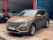 Cần bán lại Hyundai Santa Fe sản xuất năm 2017, màu nâu vàng