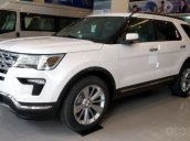 Bán xe Ford Explorer đời 2019, màu trắng, hỗ trợ 100% phí trước bạ