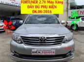 Bán Toyota Fortuner 2.7V đời 2016, màu bạc như mới