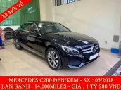 Quốc Duy Auto - bán xe Mercedes C200 đen/đen 2018 - trả trước 400 triệu nhận xe