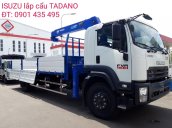 Isuzu FVR900 thùng lửng lắp cẩu Tadano, giao xe ngay, giá tốt, hỗ trợ vay ngân hàng thủ tục nhanh gọn