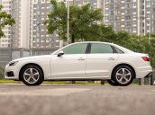 Bán Audi A4 40 TFSI model 2021 máy 2.0L Turbo, siêu lướt, xe màu trắng, nội thất nâu da bò sang trọng và đẳng cấp