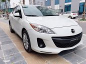 Bán xe Mazda 3 S, màu trắng, biển Hà Nội, model 2014, xe giữ gìn đẹp như mới, giá bán 395 triệu