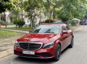 Bán Mercedes C200 Exclusive đỏ/kem 2020 vô thêm cửa hít