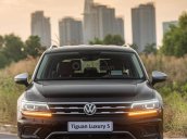 Tiguan Luxury S 2021 màu đen - nội thất đen cam - SUV 7 chỗ nhập khẩu dành cho gia đình Việt