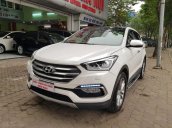 Sàn ô tô Hà Nội bán Hyundai Santafe 2.4AT, bản xăng đặc biệt màu trắng sản xuất năm 2017 hai cầu xe một chủ