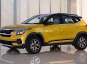 Bán ô tô Kia Seltos 1.4Turbo Luxury sản xuất năm 2021, màu vàng, giá chỉ 669 triệu