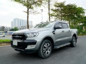 Bán xe Ford Ranger Wildtrak 3.2 4X4 AT động cơ diesel màu bạc, năm sản xuất 2017, xe nguyên bản bao check test khắp mọi miền tổ quốc