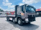 Xe howo ben V7X 400hp thùng 15 khối mới cao 1 mét