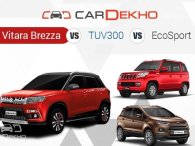 So sánh Vitara Brezza với Mahindra TUV300 và Ford EcoSport