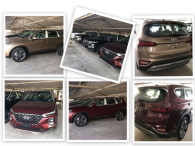 Lô xe Hyundai Santa Fe 2019 mới về đầy bãi, chuẩn bị giao đến tay khách hàng