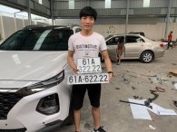 Hyundai Santa Fe biển tứ quý 2 tiếp tục gia nhập đội hình xe Hàn biển đẹp