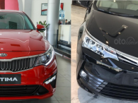 So sánh xe Kia Optima 2019 và Toyota Corolla Altis 2019: Kẻ mạnh về trang bị, kẻ dựa vào thương hiệu