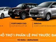 Toyota hỗ trợ phí trước bạ cho khách hàng mua xe Fortuner, Innova và Corolla Altis trong tháng 4