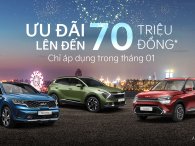 KIA Việt Nam triển khai chương trình ưu đãi đặc biệt lên tới 70 triệu đồng trong tháng 1