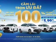 Dễ dàng sở hữu xe Toyota với ưu đãi 100% lệ phí trước bạ