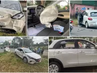 Wuling Bingo va chạm nát đầu xe, bung túi khí trên đường lái thử