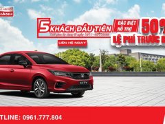 Hỗ trợ 50% thuế trước bạ Honda City