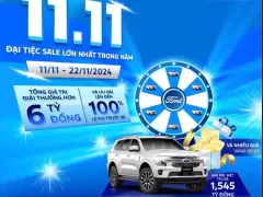 11/11/2024 ĐẠI TIỆC SALE LỚN NHẤT NĂM- MUA XE TRÚNG XE