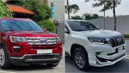 So sánh xe Ford Explorer và Toyota Land Cruiser Prado cũ: Ngang nhau về giá, nên chọn xe nào?