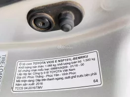 Toyota Vios 1.5E MT 2016 xe cá nhân 1 chủ sử dụng