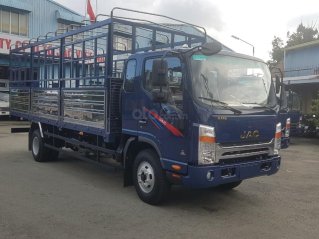 Xe tải Jac 6,6 tấn N650 Plus thùng dài 6.2 mét. Sử dụng động cơ Cummins Mỹ 3.8L, giá niêm yết 629 triệu