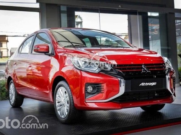 Bán xe Mitsubishi Attrage sản xuất 2021, màu đỏ, nhập khẩu, 460 triệu