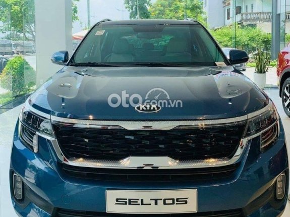 Cần bán Kia Seltos 1.4 Turbo Premium đời 2021, màu xanh lam, 739tr