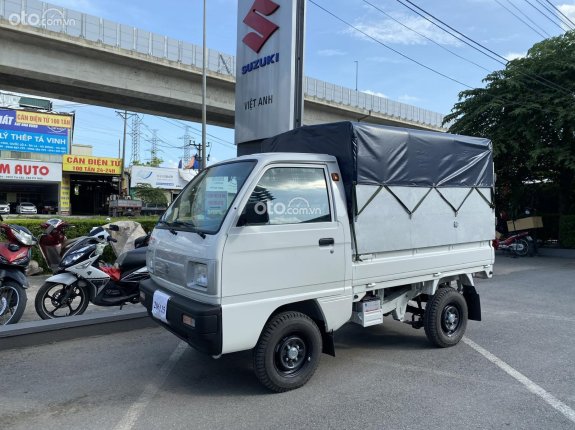 Cần bán xe Suzuki Super Carry Truck mui thùng bạt 2021, giá cạnh tranh, tặng bọc vô lăng + thảm trải sàn