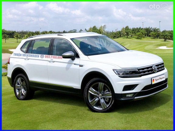 Volkswagen Tiguan Elegance 2021 - Màu trắng Châu Âu tuyệt đẹp, sẵn giao ngay 2.0 Turbo SUV 7 chỗ gầm cao cho gia đình, dẫn động 2 cầu