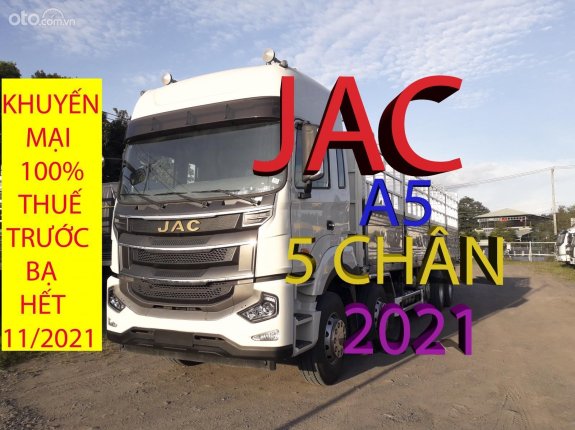 Cần xe tải JAC A5 5 chân 22 tấn thùng dài 9,7M -Khuyến mại 100% thuế trước bạ